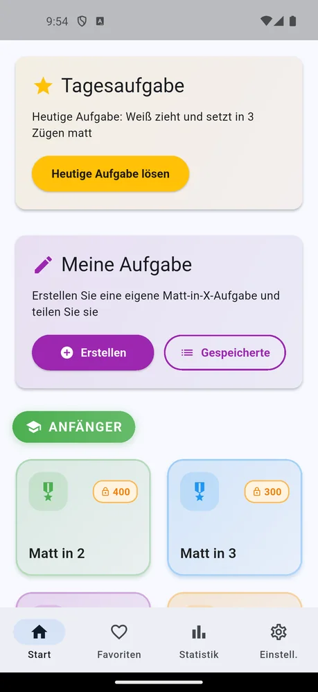 App für Schachaufgaben – Matt in 2, 3, 4, 5