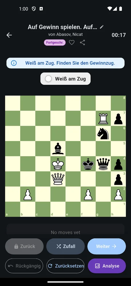 App für Schachaufgaben – Tagesaufgaben