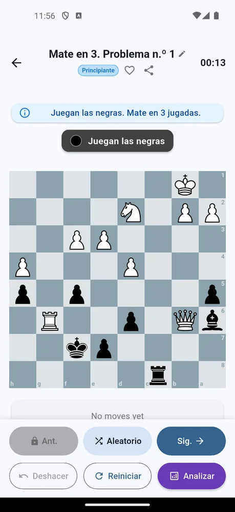 App de problemas de ajedrez: mate en 2, 3, 4, 5