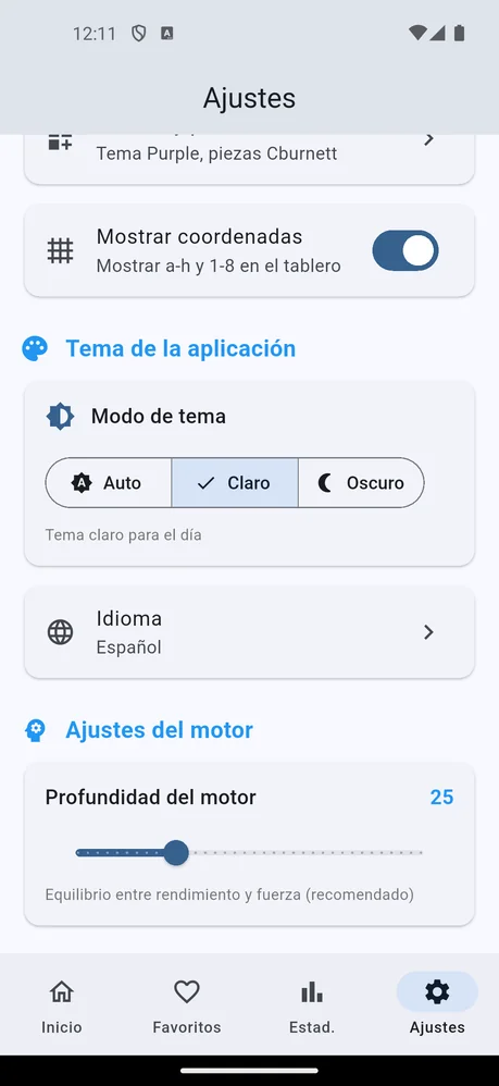 App de problemas de ajedrez: análisis con motor