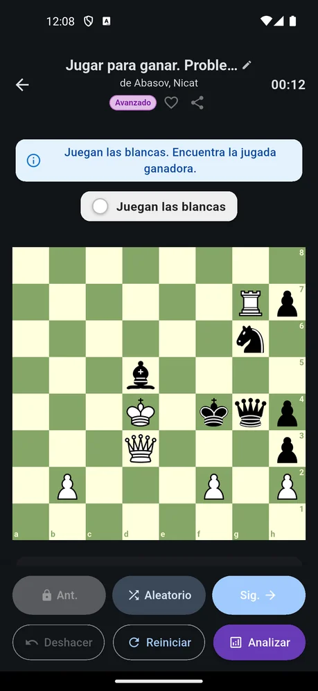 App de problemas de ajedrez: retos diarios