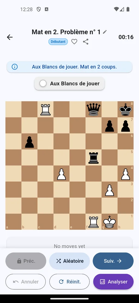 Application de problèmes d'échecs – mat en 2, 3, 4, 5